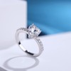 Miaofu Engagement Rings 18 Carat White Gold Plated 925 Sterling