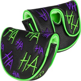 LZFAN Golf Club Head Covers Driver Fairway Hybrid OZ1 Mallet Blade Putter Protector Embroidered Leather HAHA