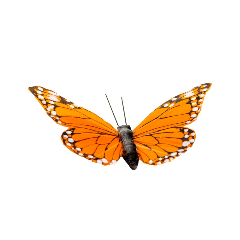YCHTEWY Monarch Butterfly Decor Feather Butterfly Decorations Set of 12