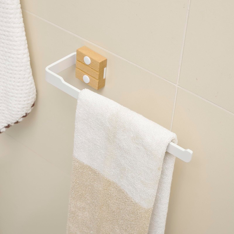 Towel Rail White Towel Ring Wall Mounted Towel Holder for