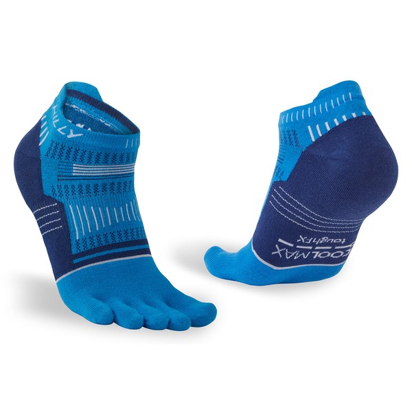Hilly Socks, Toes - Socklet - Min Cushioning, ElecBl/MidBl/White L