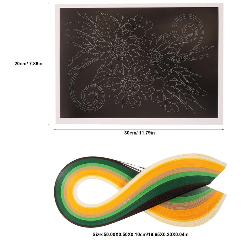 Operitacx Multi-coloured quilling strips set, 1 set, quilling for decorating