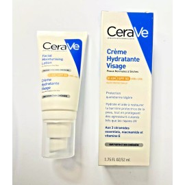 Cerave LOT OF 2 CeraVe AM Facial Moisturizing Lotion UVB + UVA SPF 50  1.7oz EXP 11/26