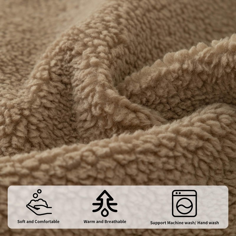 MDSASFD Sherpa Fleece Sofa Cover, Super Soft Funny Fuzzy Sofa