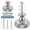 WUISOLQP 10 Pack Silver Cabinet Knobs Drawer Cupboard Kitchen Knobs