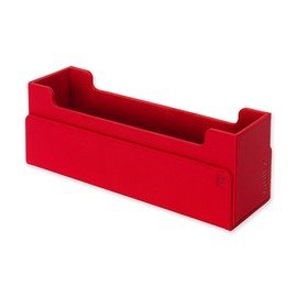 Vault X Exo-Tec Card Box 450+ Storage with Detachable Magnetic Lid, Dividers & Foam Fillers to Organize Deck Boxes, Toploaders, TCG/CCG & Sports Cards (Red)