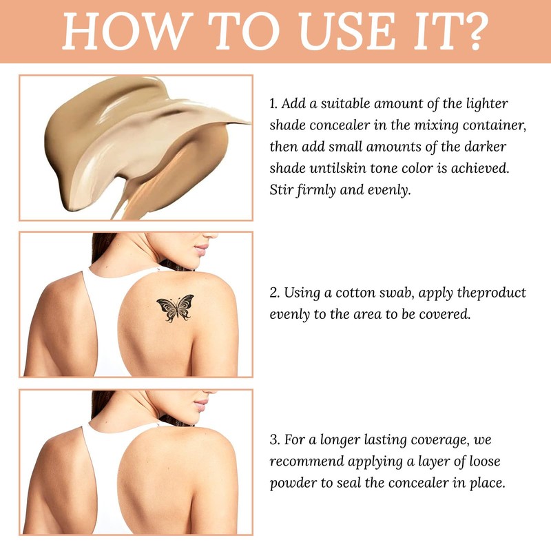 Tattoo Cover Up Makeup - Body Coverage Perfector Waterproof -