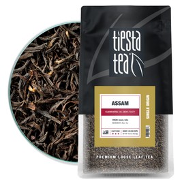 Tiesta Tea - Assam Black Tea, Loose Leaf, Single Origin Premium Black from India, High Caffeinated, Make Hot or Iced & Brews Up to 200 Cups, Pure Unblended, 16oz Resealable Bulk Pouch