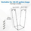 ZUQIAN 2 Pack Metal Trash Bag Holder, Garden Garbage Bag