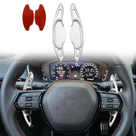 Aluminum Alloy Steering Wheel Shift Paddle Extension Cover is Suitable for Honda 2022-2025, Compatible with Acura Integra 2023-2025(Silver)