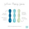 Bumkins Baby Utensil Set, Silicone Trainer Spoons for Dipping, Soft