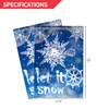 Anley Double Sided Premium Garden Flag, Winter Snowflake Let It