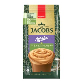 Jacobs Type Cappuccino Choco Nut Milka, Drink Powder with Soluble Bean Coffee, Instant Coffee, for 25 Drinks, 400 g