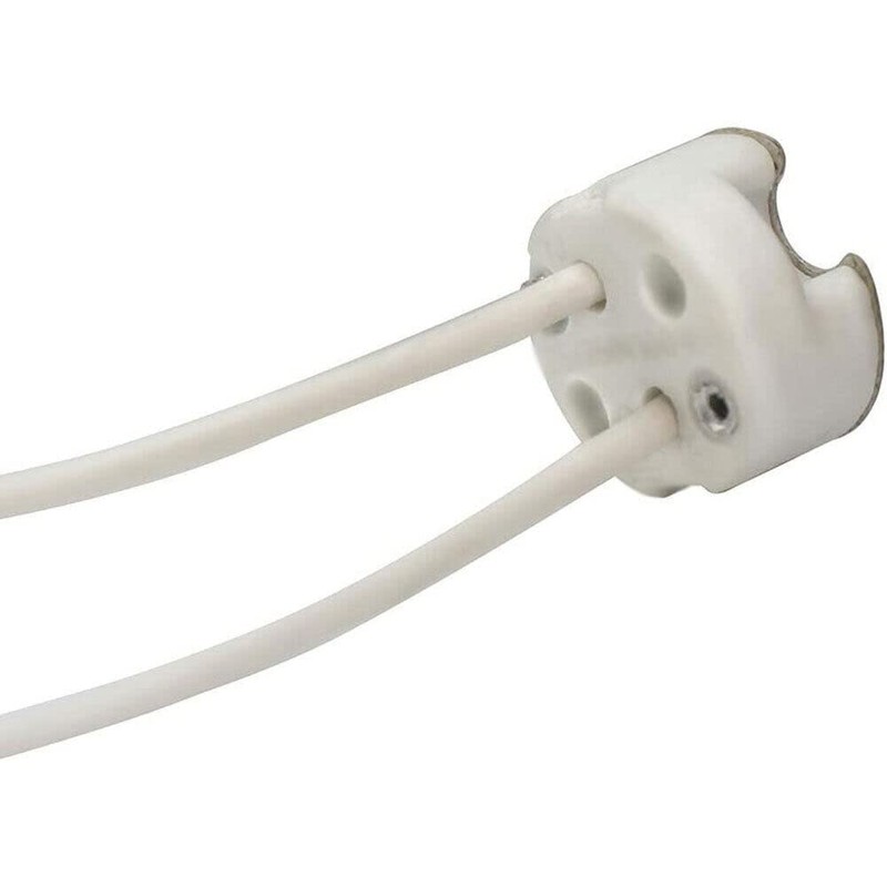 20pcs MR16,GU5.3,G4 MR11 Bi-Pin Socket Base Ceramic,Wire 5.9"