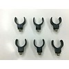 6 x Black Hard Plastic horseshoe Rod butt rests. Coarse/carp/Pike.