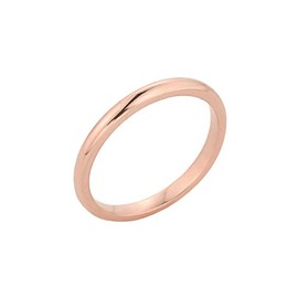 Stackable 10k Rose Gold Mid Finger Band Above the Knuckle Midi Ring, Size 2