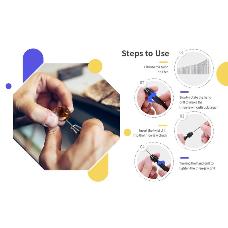 WANJICHENRUI Pin Vice, Hand Drill, Craft Tools, Plastic Model Tools,