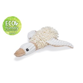 Beeztees Eco Ente Jago, Hundespielzeug, Fleece, 100% Recycled, Beige