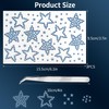 Blue Star Gem Stickers Jewels for Crafts - Self Adhesive