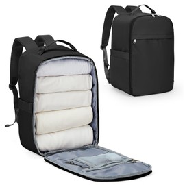 WEPLAN Cabin Bags for Ryanair 40x20x25 Underseat Travel Backpack for Women Men Carry on Hand Luggage Backpack for Airplanes Casual Daypack Waterproof 14 inch Laptop Backpacks Cabin Size Work,Black