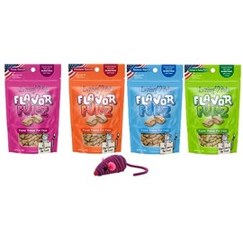 HDP Loving Pets Flavorfullz Cat Treats 3 Oz Made in USA Assorted Flavor, Pack of 4