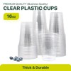 L2K [100 Pack] 16 oz Clear Coffee Cups, Clear Plastic