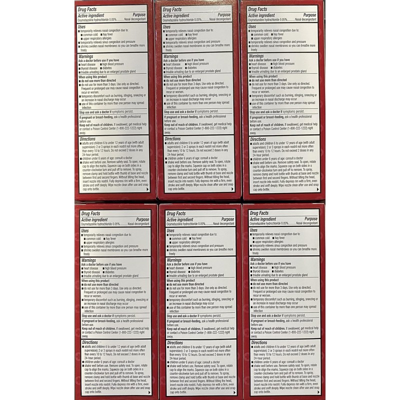 Assured Nasal Relief Spray, 12 Hour Pump Mist Oxymetazoline HCL,