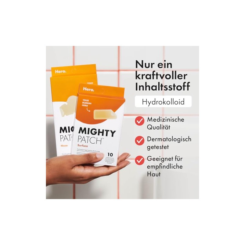 Hero Cosmetics Mighty Patch Surface Pimple Patches XL Hydrocolloid Patches