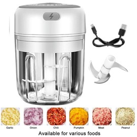 Wireless Electric Garlic Machine Mini Food Garlic Vegetable Chopper Grinder Crusher Press for Meat Fruit Onion