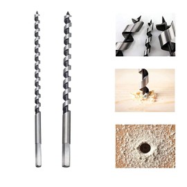 Auger Bit, Extra Long Wood Drill Bit Hex Drill Bits Set 6mm/8mm *230mm in Spiral Stainless Steel for Wood, Block Brick Tile and Plastic (2PCS)