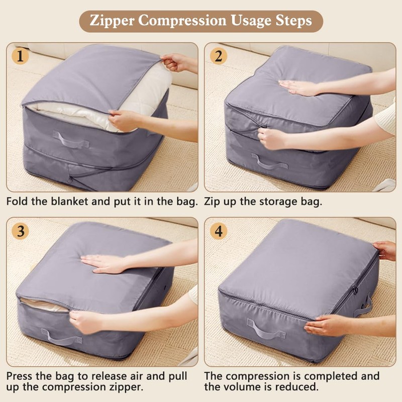 Compression Storage Bags,Ultra Space Saving Self Compression Organizer,Self Compression Storage