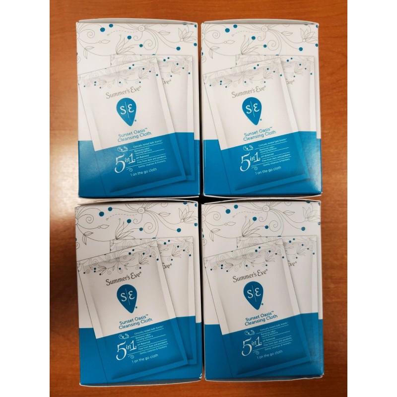 4-16 ct. Boxes: Summer's Eve Sunset Oasis Scent Cleansing Cloths