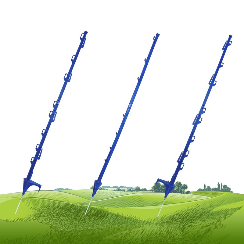 EFencSolv Step-in Fence Post (50 Pack), 42 Inch, with 12