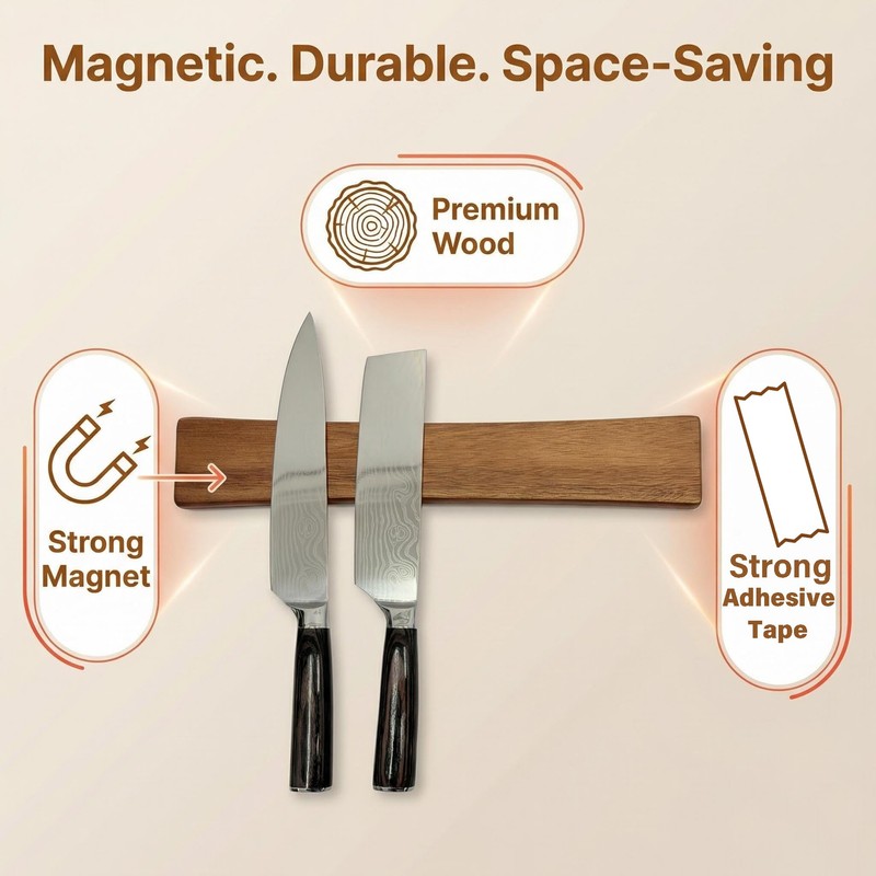 Magnetic Knife Holder,12 Inch Powerful Magnetic Knife Strip for Wall
