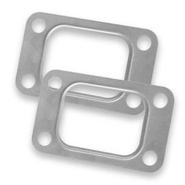 icykale 2 PCS Turbocharger Intake Hose Gasket, 4.25" x 2.6" 4 Hole Car Modification T3 Turbine Flange Gasket, Manifold Metal Gasket, Applicable to T3 T34 T35 T38 GT35 GT35R (Silver)