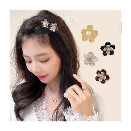 Pearl Hair Claw Hair Clip, Large Pearl Barrette, Hair Ornament, Hair Accessory, Hairpin, Small, Mini, Hair Arrangement, Accent, Ladies, Adult, Cute, Korean, Orchan, Hair Clip, Hair Clip, Hair Set of 4