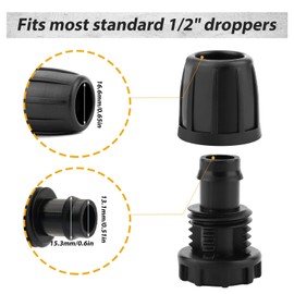 Hydrogarden Micro-Drip-System Sealing Plug 13 mm (1/2 inch): Practical Closure of 13 mm Pipes, Quick & Easy Connection Technology (Pack of 10)
