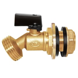 Joywayus Brass Water Container Rain Barrel Spigot Quarter Turn Ball Valve with Bulkhead Fitting
