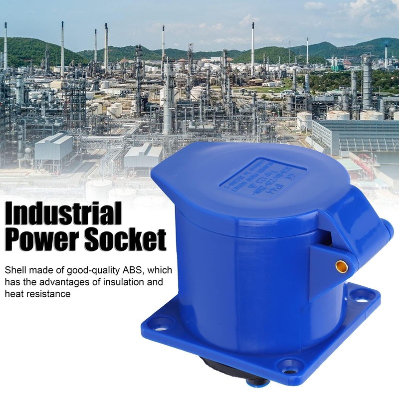 Surface-Mounted Socket, 3-Pin Industrial Socket, 32 A, 220-250 V Single-Phase