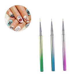 PACKOVE 3pcs Nail Art Painting Pen Ultra Thin Tip Detail Paint Brush for Fine Nail Art Flowers Patterns Easy to Use Manicure Supplies for Precise Design