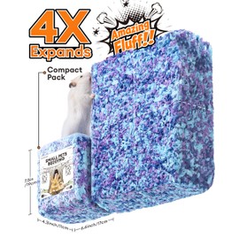BUCATSTATE Hamster Bedding 15L, Truly 99% Dust-Free Small Animal Paper Bedding Odor Control, Cozy Hamster Litter for Rabbit Rat Syrian Dwarf Hamsters Gerbils (Harvest Sunset​)