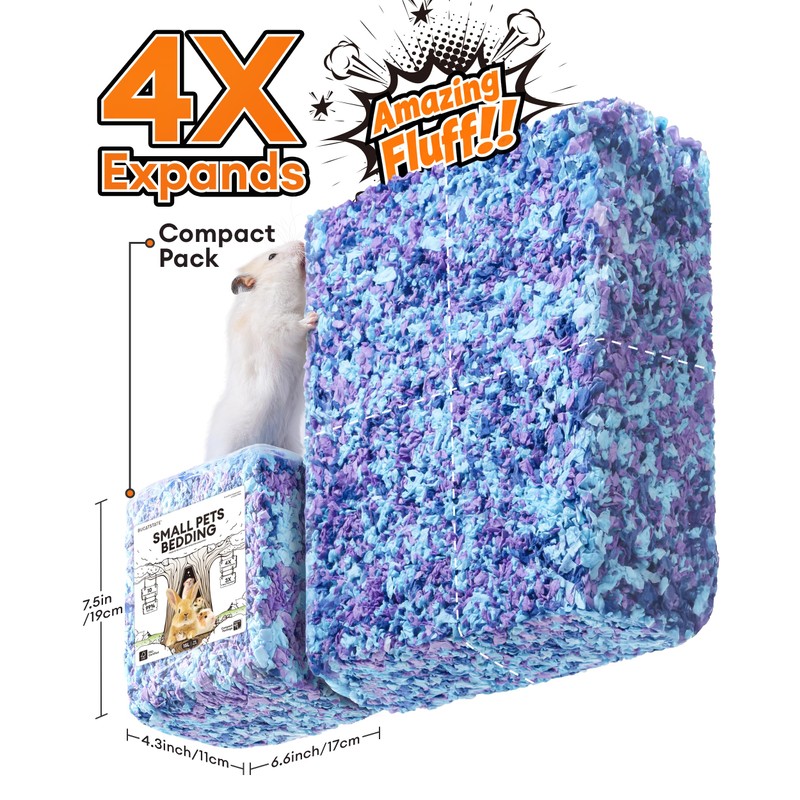 BUCATSTATE Hamster Bedding 15L, Truly 99% Dust-Free Small Animal Paper