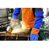 shenwld Leather Welding Sleeves,Work Gloves with Palm Reinforcements,Bite Proof for