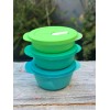 Tupperware Set of 3 Crystalwave Round Microwave Container With Spout