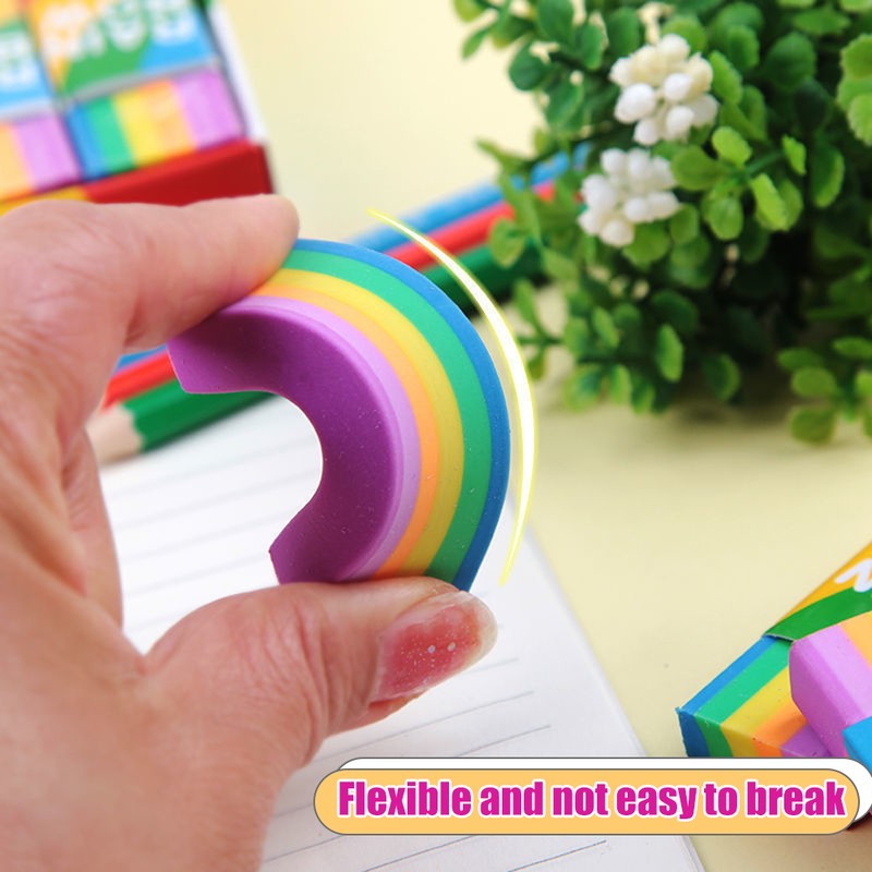 30 Pieces 2B Eraser Rainbow Mini Eraser for Children Soft