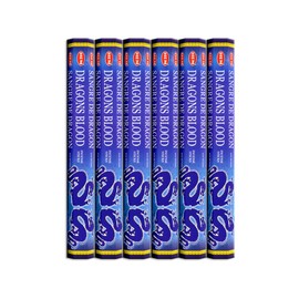 120 Incense Sticks Bulk Pack, HEM, Zen Aromatherapy, 6 Boxes of 20 Sticks -Dragon's Blood Blue
