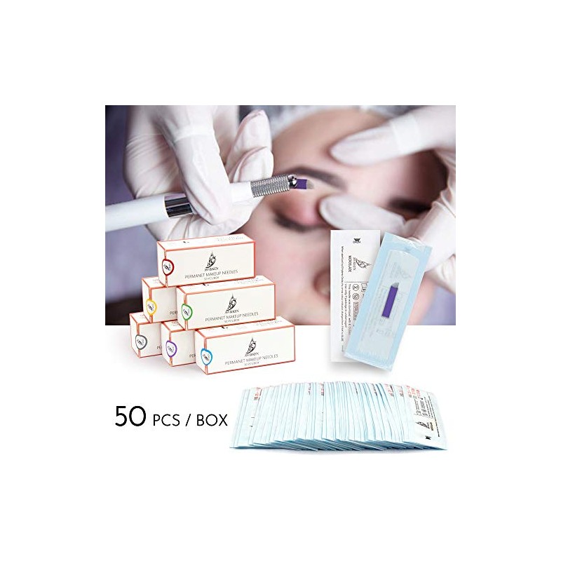 AWAKEN Microblading Needles 18 Pin Flat Sloped for Eyebrow Lips
