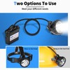 Yongkist Mining Light Rechargeable 1+2 LED Miners Headlamp Waterproof Cap