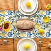 Artoid Mode Blue Lemon Iris Summer Table Runner, Seasonal Spring