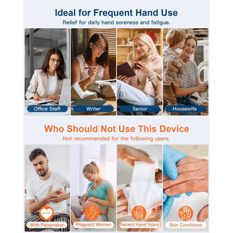 Musugy Hand Massager with Heat and Compression : Full-Hand and